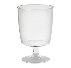 Copa de vino 150 ml plástico transparente reutilizable 6 x 6 x10 cm - Paquete de 300 unidades