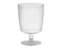 Copa de vino 150 ml plástico transparente reutilizable 6 x 6 x10 cm - Paquete de 300 unidades