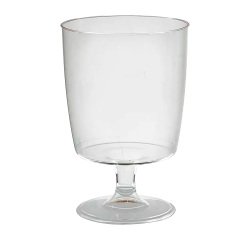 Copa de vino 150 ml plástico transparente reutilizable 6 x 6 x10 cm - Paquete de 300 unidades