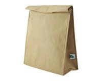 Bolsa de almuerzo isotérmica marrón ecológica 24,5 x 12 x 35 cm