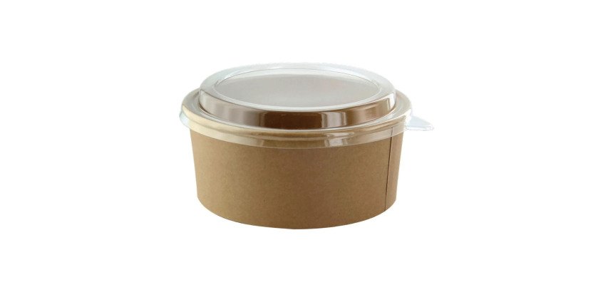 Ensaladera redonda cartón kraft Buckaty Alt 50 mm 550 ml - Paquete de 300 unidades