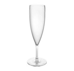 Copa de plástico para champán reutilizable Alt. 195 mm 170 ml - Paquete de 96 unidades