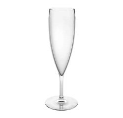 Copa de plástico para champán reutilizable Alt. 195 mm 170 ml - Paquete de 96 unidades