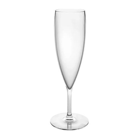 Copa de plástico para champán reutilizable Alt. 195 mm 170 ml - Paquete de 96 unidades