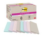 Notes repositionnables couleurs nature recyclées Post-It 127 x 76 mm  - Bloc de 70 feuilles