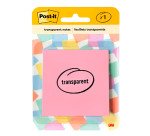 Notes repositionnables transparentes Post-it - Bloc de 36 feuilles
