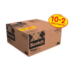 10-Pack of Scotch Magic Eco-Friendly Invisible Tape 33 m + 2 FREE
