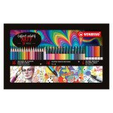 Feutre et crayon Stabilo Arty - Coffret métal de 36