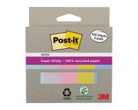Pack van 5 sets met herschikbare pastelkleurige papieren bladwijzers Post-it 50 x 15 mm - dispenser van 70 vellen