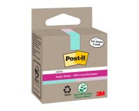 Notes repositionnables recyclées couleurs assorties pastel Post-it 76 x 76 mm - Bloc de 70 feuilles - Lot de 2