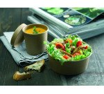 Tarrina de cartón kraft de 230 ml Ø 9 cm Alto 6,2 cm - Paquetede 500 unidades