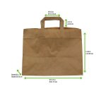 Bolsa para alimentos SOS kraft americana 32 x 20 x 25 cm cm marrón - Paquete de 250 unidades