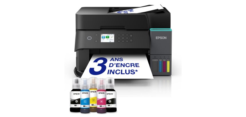 Epson ECOTANK ET-3950 Imprimante multifonction à réservoir d'encre 3 en 1 - Wifi - A4 couleur