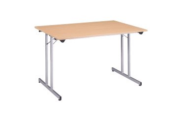 Tafel lichte eik/wit 160 x 80 cm inklapbare poten voor multifunctioneel gebruik