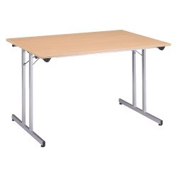 Tafel lichte eik/wit 160 x 80 cm inklapbare poten voor multifunctioneel gebruik