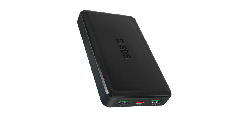SBS Powerbank da 10.000 mAh con tecnologia Power Delivery (PD) da 20W