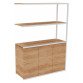 Bibliotheekkast Lumya L 120 x D 41,5 x H 162 cm aanbouwmodel witte metalen structuur 3 deuren