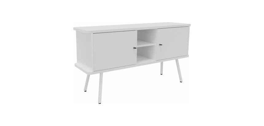 Bahut Lumya L 143,5 x P 40 x H 75 cm pieds métal 2 portes