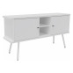 Buffetkast Lumya L 143,5 x D 40 x H 75 cm metalen voet wit 2 deuren