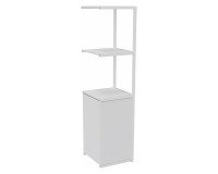 Bibliothèque Milea L 40 x P 41,5 x H 162 cm module suivant structure métal blanc 1 porte