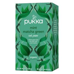 Thé vert menthe et matcha Bio Pukka - Boîte de 20 sachets