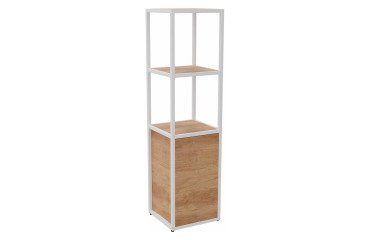 Bibliotheekkast Lumya L 40 x D 41,5 x H 162 cm basimodule witte metalen structuur 1 deur