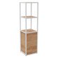 Bibliothèque Lumya L 40 x P 41,5 x H 162 cm porte battante - structure métal