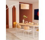 Table extensible ronde Montuiri placage en chene et pieds en acier ø 120