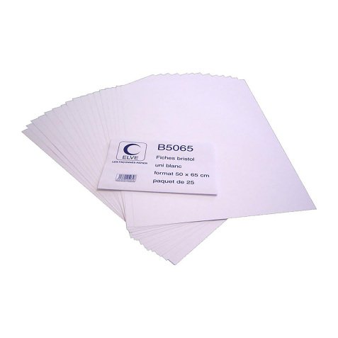 Fiches bristol, uni, 500 x 650 mm, 25 fiches