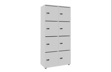 Casillero Flexycaz blanco 2 columnas x 4 compartimentos - An 80 x Fon 42 x Alt 173,5 cm - 8 puertas individuales