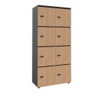 Casier de rangement de bureau Flexycaz 8 cases -8 portes individuelles -2 x 4 cases L 80 x P 42 x H 173,5 cm + clé pass