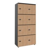 Casier flexycaz 8 cases carbone 2 x 4 cases l 80 x p 42 x h 173,5 + pass - 8 portes individuelles