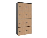 Casier flexycaz 8 cases carbone 2 x 4 cases l 80 x p 42 x h 173,5 + pass - 8 portes individuelles