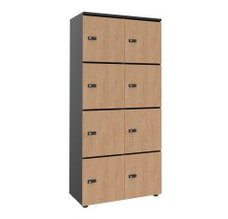 Casier flexycaz 8 cases carbone 2 x 4 cases l 80 x p 42 x h 173,5 + pass - 8 portes individuelles