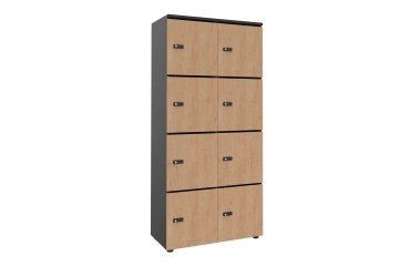 Casillero Flexycaz carbón 2 columnas x 4 compartimentos - An 80 x Fon 42 x Alt 173,5 cm - 8 puertas individuales