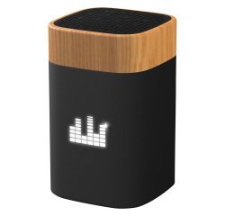 SCX.design Speaker luminoso intelligente in legno S31 - Nero / Naturale