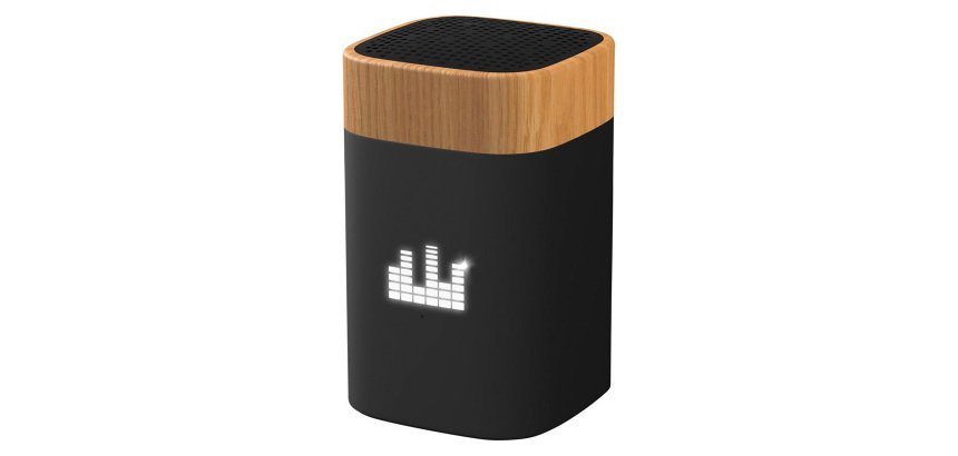 SCX.design Speaker luminoso intelligente in legno S31 - Nero / Naturale