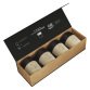 SCX.design Set 4 tazze caffè magnetiche in ceramica D06 - Nero