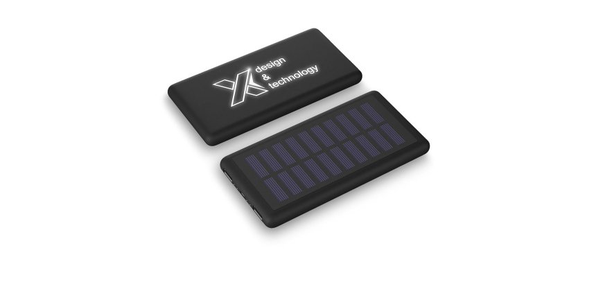 SCXdesign Powerbank luminoso a carica solare P30 - Nero