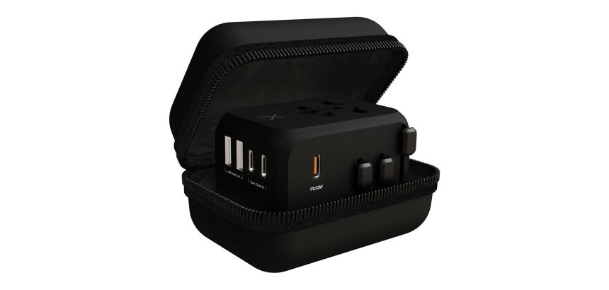 SCX.design Adattatore universale da viaggio T16 - Nero