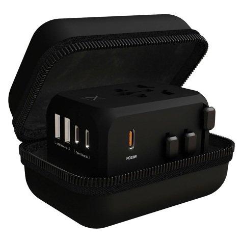 SCX.design Adattatore universale da viaggio T16 - Nero
