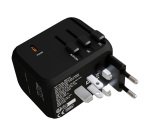 SCX.design Adattatore universale da viaggio T16 - Nero