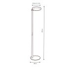 Lampadaire Led double éclairage - 55 W - Aluminium