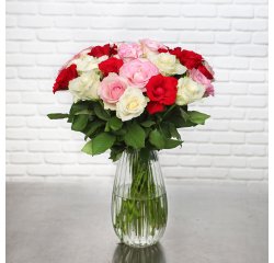 Bouquet de 30 merveilleuses roses