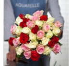 Bouquet de 30 merveilleuses roses