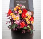 Bouquet feu d'artifice de fleurs naturelles