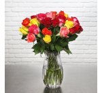 Bouquet de roses Arlequin