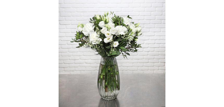 Bouquet de fleurs naturelles, blanc