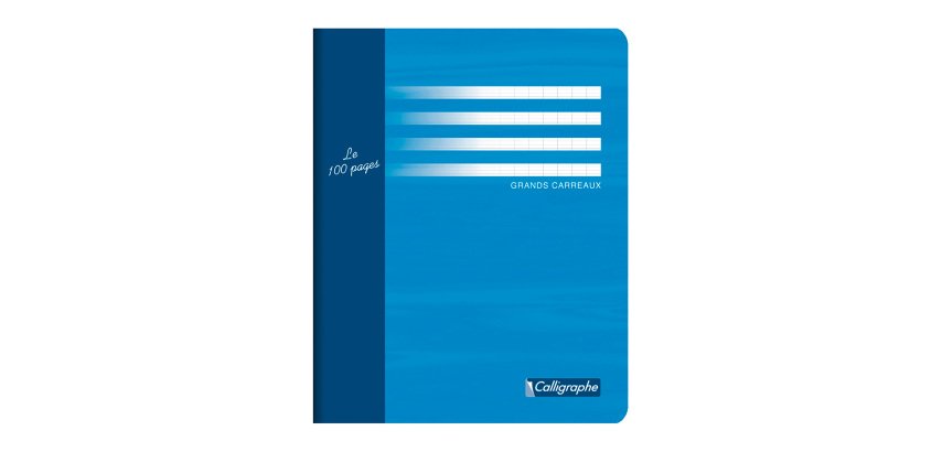 Cahier d'essai piqué Calligraphe 7000 17 x 22 cm grands carreaux 96 pages - Assortis