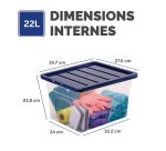 Boîte de rangement plastique emboîtable Fellowes 22 L